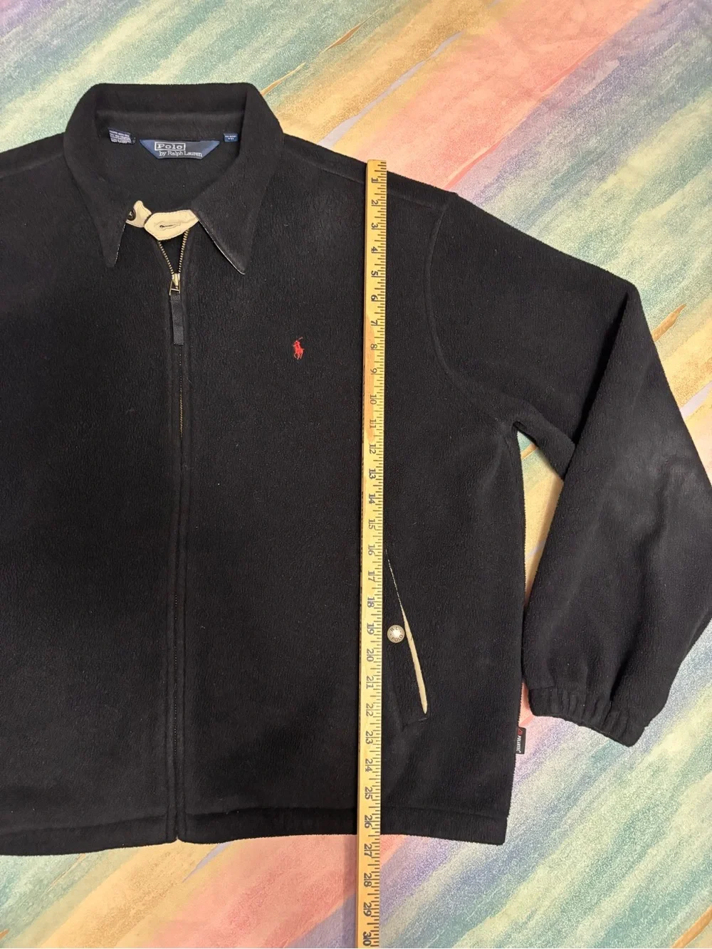 Polo Ralph Lauren Polartec Jacket Mens 2XL Zip Up Fleece Bomber black jacket